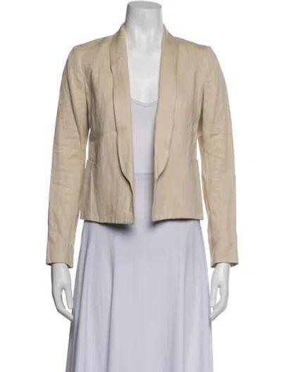Pre-owned Vince Linen Blazer In Neutrals