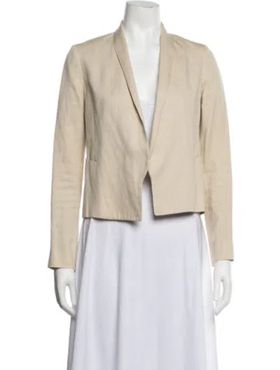 Pre-owned Vince Linen Blazer In Neutrals