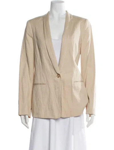 Pre-owned Vince Linen Blazer W/ Tags In Neutral