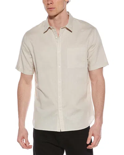 VINCE LINEN-BLEND BUTTON-DOWN SHIRT