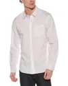 Vince Solid Linen Button Down Shirt In Pink