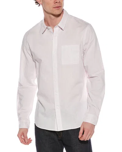VINCE VINCE LINEN-BLEND BUTTON-DOWN SHIRT