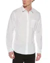 Vince Linen-blend Button-down Shirt In Animal Print