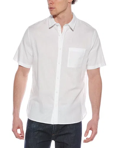VINCE VINCE LINEN-BLEND BUTTON-DOWN SHIRT