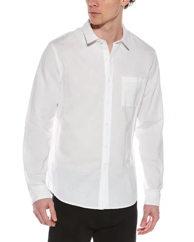 VINCE LINEN-BLEND BUTTON-DOWN SHIRT