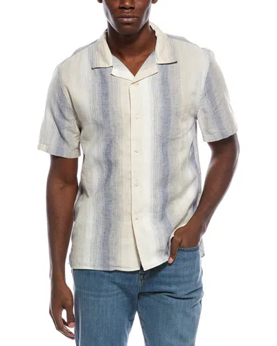 Vince Linen-blend Cabana Shirt In Multi