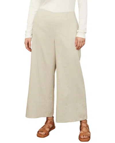 Vince Linen-blend Crop Wide Pant