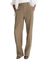 Vince High Waist Pull-on Stretch Linen Blend Pants