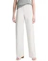 Vince Linen-blend High Waist Cotton Bias Pant In White