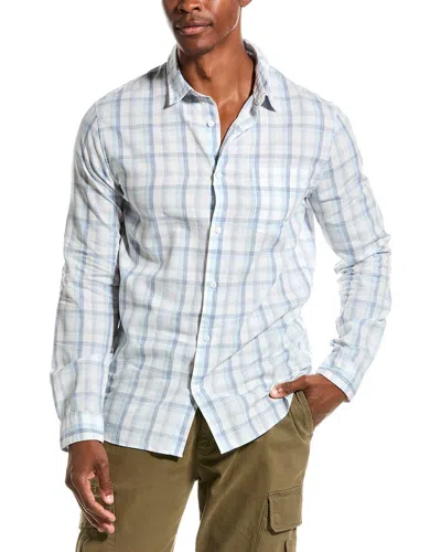 Vince Linen-blend Shirt In Blue