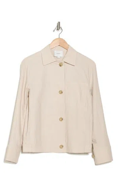 Vince Linen Blend Shirt Jacket