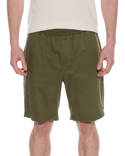 Vince Linen-blend Short In Green