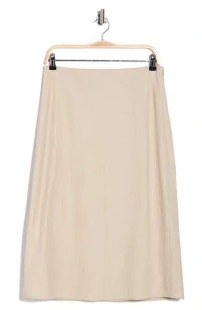 Vince Linen Blend Slip Skirt In Pink