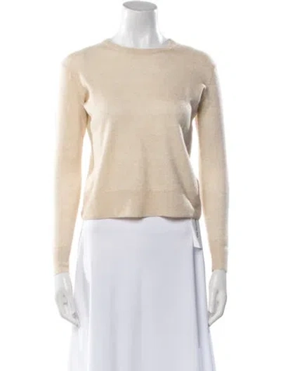 Pre-owned Vince Linen Crew Neck Sweater In Neutral