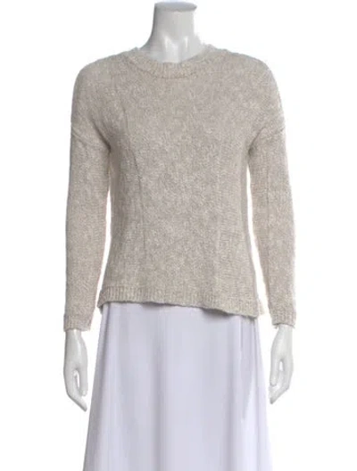 Pre-owned Vince Linen Crew Neck Sweater In Neutral