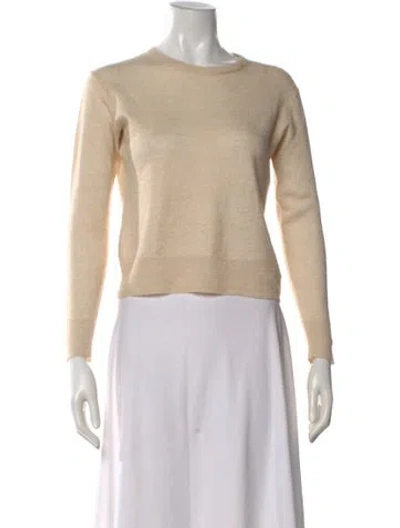Pre-owned Vince Linen Crew Neck Sweater In Neutral