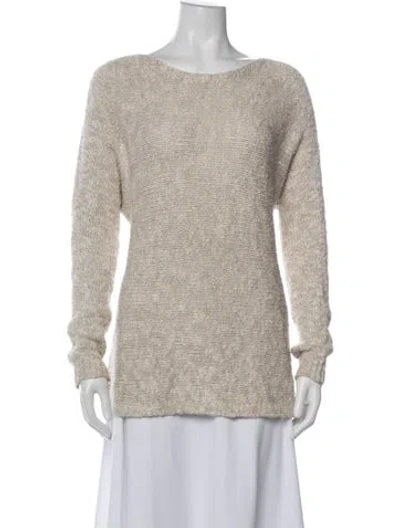 Pre-owned Vince Linen Crew Neck Sweater In Neutral
