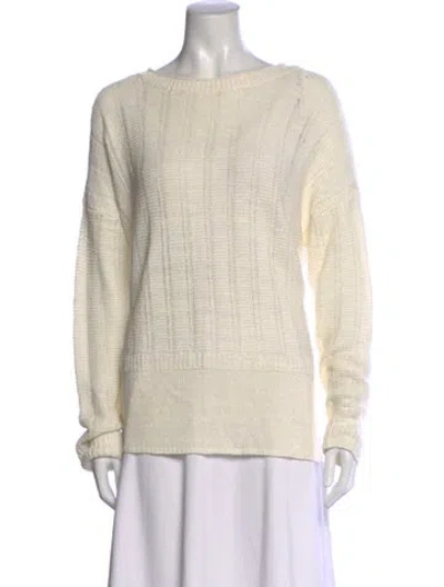 Pre-owned Vince Linen Crew Neck Sweater In Neutral