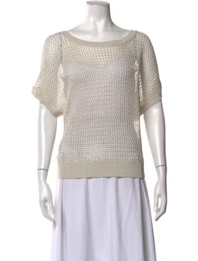 Pre-owned Vince Linen Crew Neck Sweater In Neutrals
