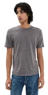 Vince Linen Crewneck Tee Iron In Iron