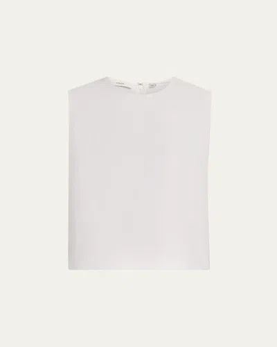 VINCE LINEN CREWNECK TOP