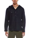 Vince Linen Hoodie In Gold