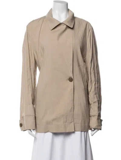 Pre-owned Vince Linen Jacket In Neutral