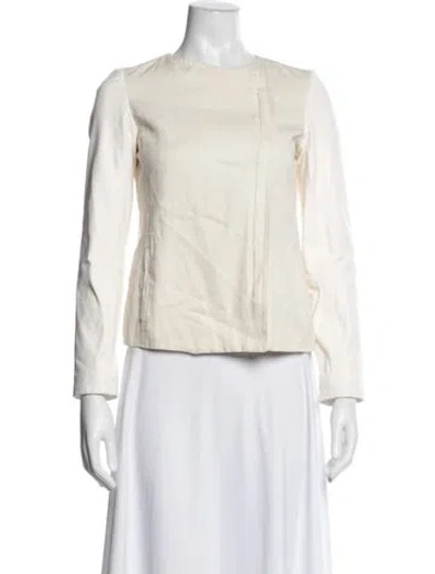 Pre-owned Vince Linen Jacket In White
