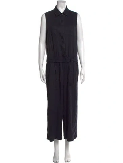 Pre-owned Vince Linen Jumpsuit In Blue