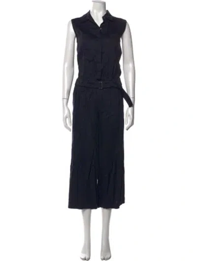 Pre-owned Vince Linen Jumpsuit In Blue