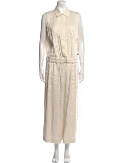 Pre-owned Vince Linen Jumpsuit In Neutral