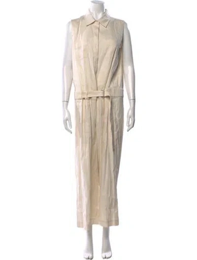 Pre-owned Vince Linen Jumpsuit In Neutral