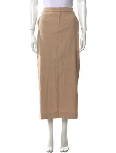Pre-owned Vince Linen Long Skirt In Neutral