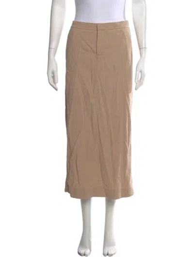 Pre-owned Vince Linen Long Skirt In Neutrals