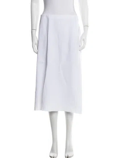 Pre-owned Vince Linen Long Skirt In White