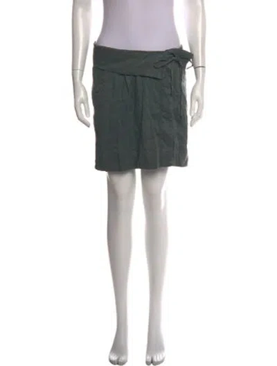 Pre-owned Vince Linen Mini Skirt In Gray