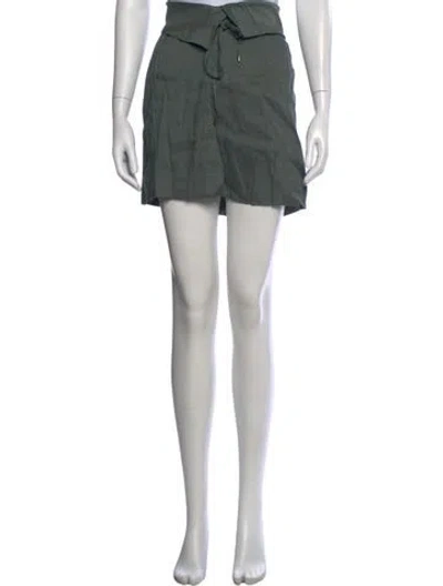 Pre-owned Vince Linen Mini Skirt In Grey