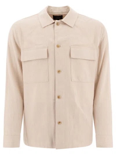 VINCE VINCE LINEN OVERSHIRT
