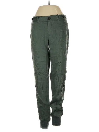 Pre-owned Vince Linen Pants In Green