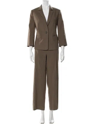 Pre-owned Vince Linen Pantsuit In Green