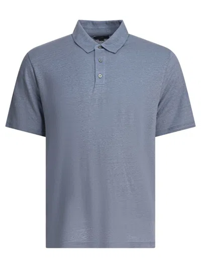 Vince Short Sleeve Polo Shirt In Blue