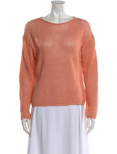 Pre-owned Vince Linen Scoop Neck Sweater In Multi