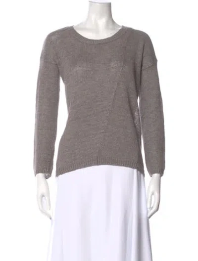 Pre-owned Vince Linen Scoop Neck Sweater In Neutral