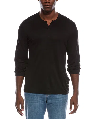Vince Linen Shirt In Black