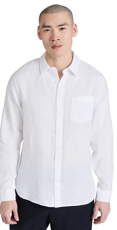 VINCE LINEN SHIRT OPTIC WHITE