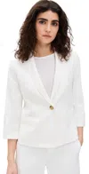 Vince Shrunken Linen Jacket In Off White In Off White