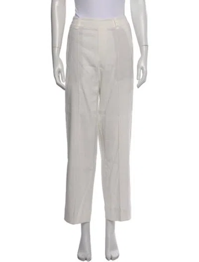 Pre-owned Vince Linen Straight Leg Pants In Grey