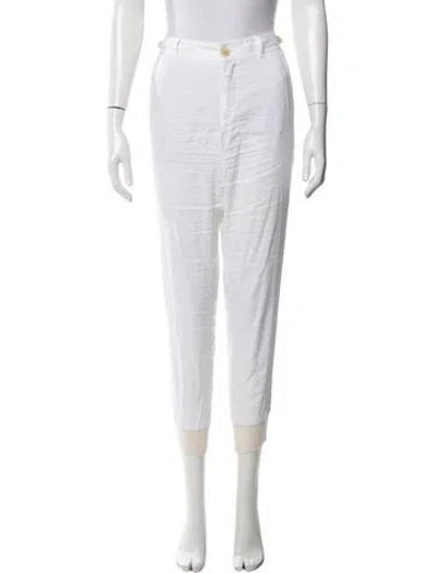 Pre-owned Vince Linen Straight Leg Pants In White