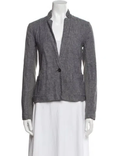 Pre-owned Vince Linen Striped Blazer In Multi