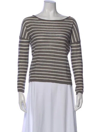 Pre-owned Vince Linen Striped Sweater In Multi